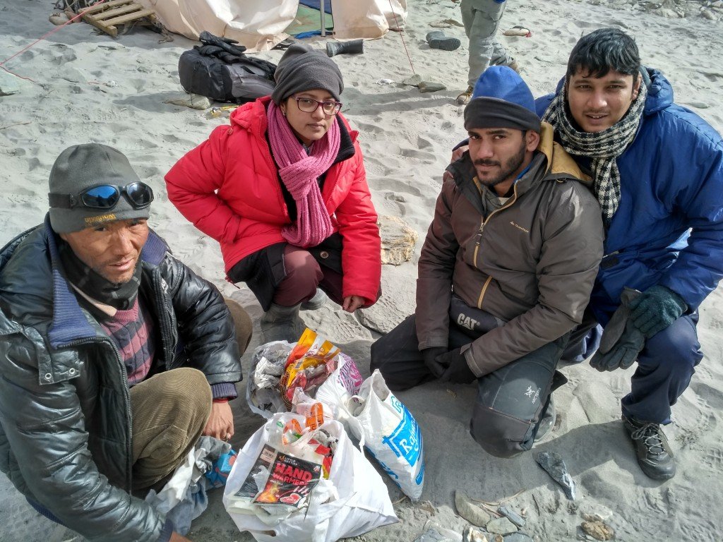 Campsite & trail cleaning by RockyFeet trekkers